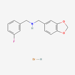 (1,3-benzodioxol-5-ylmethyl)(3-fluorobenzyl)amine hydrobromide - 1135231-71-8