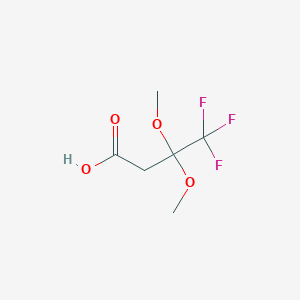 4,4,4-trifluoro-3,3-dimethoxybutanoic acid - 118993-06-9