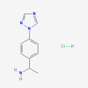 {1-[4-(1H-1,2,4-Triazol-1-yl)phenyl]ethyl}amine hydrochloride - 1216490-04-8