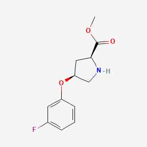 Methyl (2S,4S)-4-(3-fluorophenoxy)-2-pyrrolidinecarboxylate - 1217606-19-3