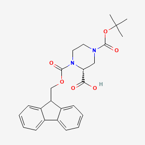 (r)-1-(((9h-Fluoren-9-yl)methoxy)carbonyl)-4-(tert-butoxycarbonyl)piperazine-2-carboxylic acid - 1217723-28-8