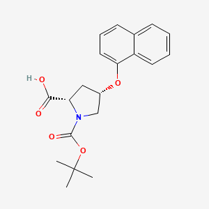 (2S,4S)-1-(Tert-butoxycarbonyl)-4-(1-naphthyloxy)-2-pyrrolidinecarboxylic acid - 1217726-49-2