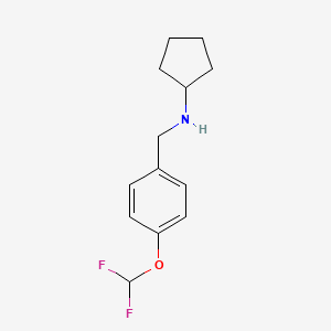 Cyclopentyl-(4-difluoromethoxy-benzyl)-amine - 136436-75-4