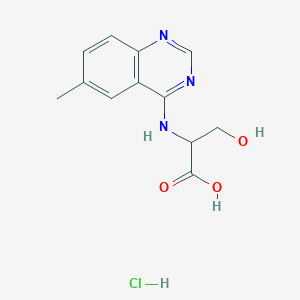 3-Hydroxy-2-(6-methyl-quinazolin-4-ylamino)-propionic acid hydrochloride - 1396965-92-6