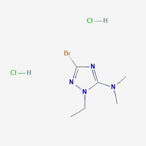 3-Bromo-1-ethyl-N,N-dimethyl-1H-1,2,4-triazol-5-amine dihydrochloride - 1609396-12-4