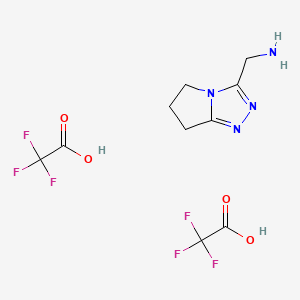 (6,7-Dihydro-5H-pyrrolo[2,1-c][1,2,4]triazol-3-ylmethyl)amine bis(trifluoroacetate) - 1609396-66-8