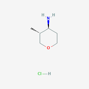 (3R,4S)-3-Methyloxan-4-amine hydrochloride - 1638744-60-1