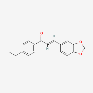 (2E)-3-(2H-1,3-Benzodioxol-5-yl)-1-(4-ethylphenyl)prop-2-en-1-one - 1662716-41-7