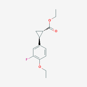 ethyl (1S,2S)-rel-2-(4-ethoxy-3-fluorophenyl)cyclopropane-1-carboxylate - 2055840-77-0