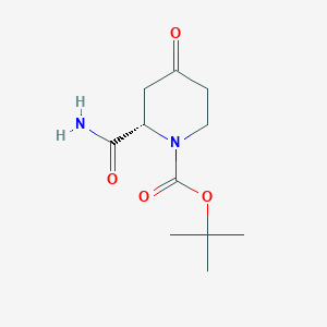 tert-butyl(S)-2-carbamoyl-4-oxopiperidine-1-carboxylate - 330194-83-7