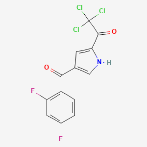 2,2,2-trichloro-1-[4-(2,4-difluorobenzoyl)-1H-pyrrol-2-yl]-1-ethanone - 338403-93-3
