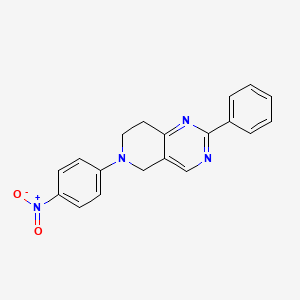 6-(4-Nitrophenyl)-2-phenyl-5,6,7,8-tetrahydropyrido[4,3-d]pyrimidine - 339029-38-8