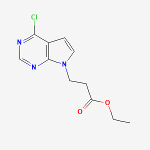 3-(4-Chloro-pyrrolo[2,3-d]pyrimidin-7-yl)-propionic acid ethyl ester - 4863-57-4