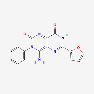 6-(2-Furyl)-4-imino-3-phenyl-1,3,7-trihydro-5,7-diazaquinazoline-2,8-dione - 499197-56-7