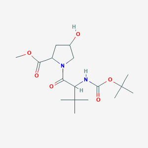 L-Proline, N-[(1,1-dimethylethoxy)carbonyl]-3-methyl-L-valyl-4-hydroxy-,methyl ester, (4S)- - 630421-45-3