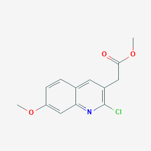 Methyl 2-(2-chloro-7-methoxyquinolin-3-yl)acetate - 79249-35-7