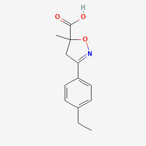 3-(4-Ethylphenyl)-5-methyl-4,5-dihydro-1,2-oxazole-5-carboxylic acid - 886967-73-3