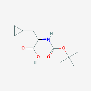 (R)-2-((tert-Butoxycarbonyl)amino)-3-cyclopropylpropanoic acid - 89483-08-9