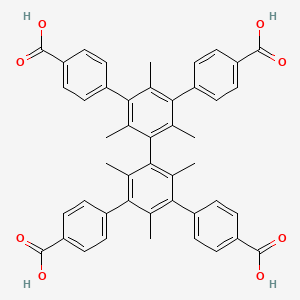 4-[3-[3,5-bis(4-carboxyphenyl)-2,4,6-trimethylphenyl]-5-(4-carboxyphenyl)-2,4,6-trimethylphenyl]benzoic acid - 868046-56-4