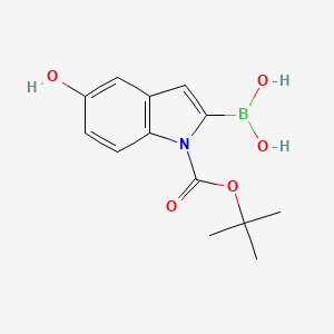 1H-Indole-1-carboxylic acid, 2-borono-5-hydroxy-, 1-(1,1-dimethylethyl) ester - 1004552-89-9