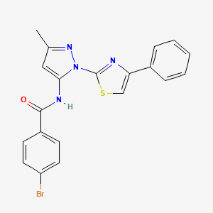 4-bromo-N-(3-methyl-1-(4-phenylthiazol-2-yl)-1H-pyrazol-5-yl)benzamide - 1020488-65-6