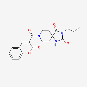 8-(2-oxo-2H-chromene-3-carbonyl)-3-propyl-1,3,8-triazaspiro[4.5]decane-2,4-dione - 1021210-69-4