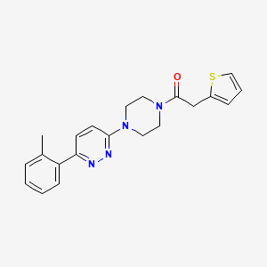 2-(Thiophen-2-yl)-1-(4-(6-(o-tolyl)pyridazin-3-yl)piperazin-1-yl)ethanone - 1021230-18-1