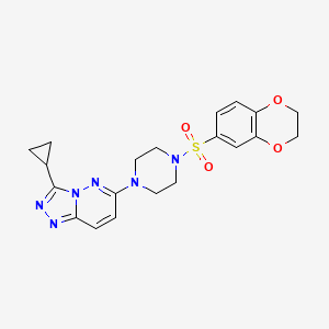 1-{3-cyclopropyl-[1,2,4]triazolo[4,3-b]pyridazin-6-yl}-4-(2,3-dihydro-1,4-benzodioxine-6-sulfonyl)piperazine - 1040640-76-3