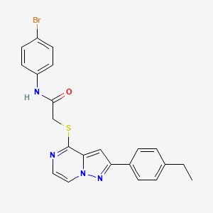 N-(4-bromophenyl)-2-{[2-(4-ethylphenyl)pyrazolo[1,5-a]pyrazin-4-yl]sulfanyl}acetamide - 1040650-14-3