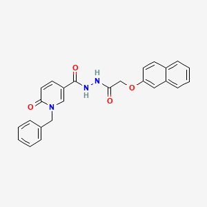 1-benzyl-N'-(2-(naphthalen-2-yloxy)acetyl)-6-oxo-1,6-dihydropyridine-3-carbohydrazide - 1040663-19-1