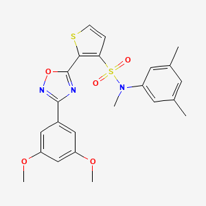 2-[3-(3,5-dimethoxyphenyl)-1,2,4-oxadiazol-5-yl]-N-(3,5-dimethylphenyl)-N-methylthiophene-3-sulfonamide - 1040679-23-9