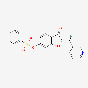 (Z)-3-oxo-2-(pyridin-3-ylmethylene)-2,3-dihydrobenzofuran-6-yl benzenesulfonate - 1164482-15-8