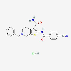 6-Benzyl-2-(4-cyanobenzamido)-4,5,6,7-tetrahydrothieno[2,3-c]pyridine-3-carboxamide hydrochloride - 1217026-87-3