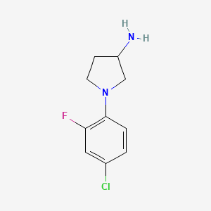 1-(4-Chloro-2-fluorophenyl)pyrrolidin-3-amine - 1248961-67-2