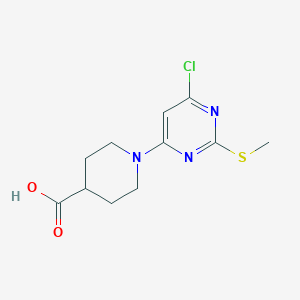 1-(6-Chloro-2-methylsulfanyl-pyrimidin-4-yl)-piperidine-4-carboxylic acid - 1261231-45-1