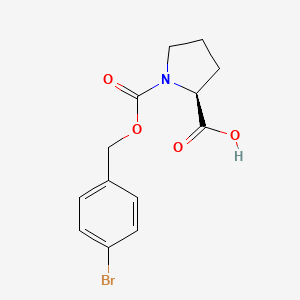 (2S)-1-{[(4-bromophenyl)methoxy]carbonyl}pyrrolidine-2-carboxylic acid - 144332-75-2