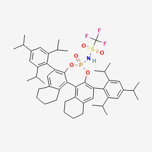 1,1,1-trifluoro-N-[13-oxo-10,16-bis[2,4,6-tri(propan-2-yl)phenyl]-12,14-dioxa-13λ5-phosphapentacyclo[13.8.0.02,11.03,8.018,23]tricosa-1(23),2,8,10,15,17-hexaen-13-yl]methanesulfonamide - 1448788-03-1