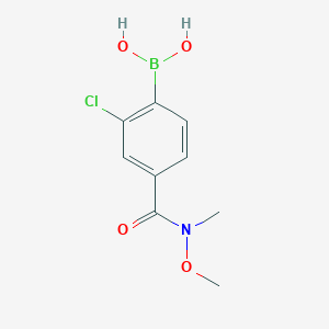 4-(N,O-Dimethylhydroxylaminocarbonyl)-2-chlorophenylboronic acid - 1451392-33-8