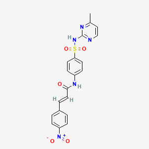 (2E)-N-{4-[(4-methylpyrimidin-2-yl)sulfamoyl]phenyl}-3-(4-nitrophenyl)prop-2-enamide - 476274-58-5
