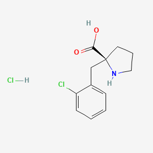 (S)-2-(2-Chlorobenzyl)pyrrolidine-2-carboxylic acid hydrochloride - 637020-76-9