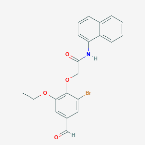 2-(2-bromo-6-ethoxy-4-formylphenoxy)-N-(naphthalen-1-yl)acetamide - 832674-12-1
