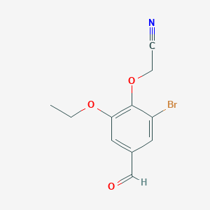 (2-Bromo-6-ethoxy-4-formylphenoxy)acetonitrile - 832674-63-2