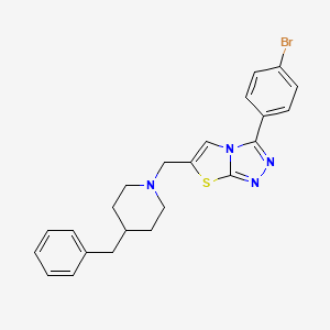 4-benzyl-1-{[3-(4-bromophenyl)-[1,2,4]triazolo[3,4-b][1,3]thiazol-6-yl]methyl}piperidine - 862807-99-6