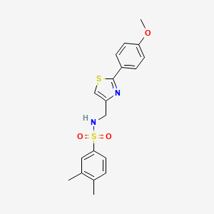 N-{[2-(4-methoxyphenyl)-1,3-thiazol-4-yl]methyl}-3,4-dimethylbenzene-1-sulfonamide - 863511-29-9