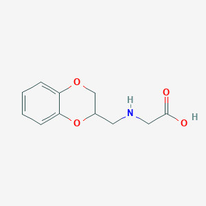 [(2,3-Dihydro-benzo[1,4]dioxin-2-ylmethyl)-amino]-acetic acid - 88720-81-4