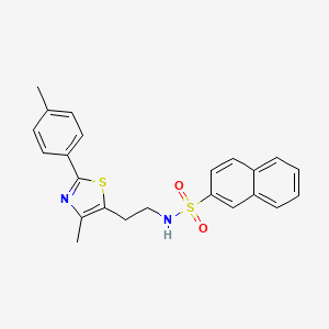 N-{2-[4-methyl-2-(4-methylphenyl)-1,3-thiazol-5-yl]ethyl}naphthalene-2-sulfonamide - 890954-86-6