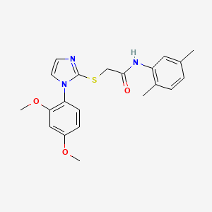 2-{[1-(2,4-dimethoxyphenyl)-1H-imidazol-2-yl]sulfanyl}-N-(2,5-dimethylphenyl)acetamide - 