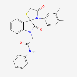2-[3'-(3,4-dimethylphenyl)-2,4'-dioxo-1,2-dihydrospiro[indole-3,2'-[1,3]thiazolidine]-1-yl]-N-phenylacetamide - 894558-27-1