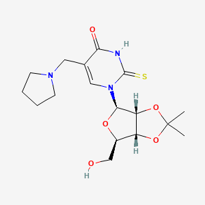 2',3'-O-Isopropylidene-5-pyrrolidinomethyl-2-thiouridine - 89845-82-9