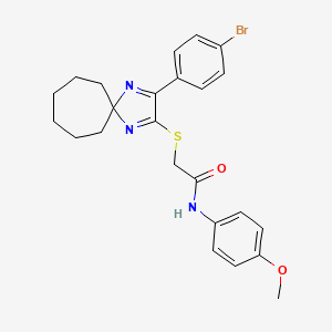 2-{[3-(4-Bromophenyl)-1,4-diazaspiro[4.6]undeca-1,3-dien-2-YL]sulfanyl}-N-(4-methoxyphenyl)acetamide - 899914-05-7
